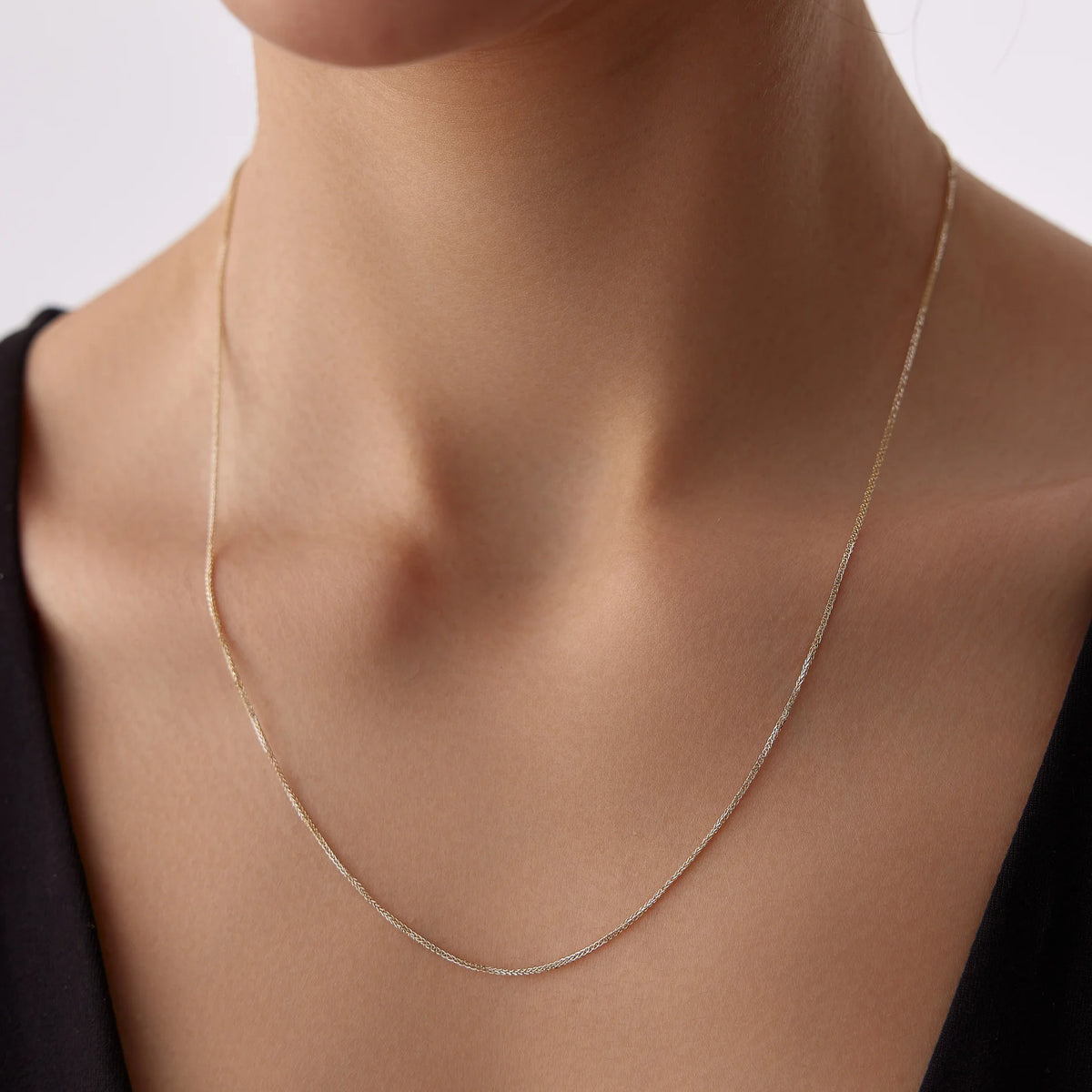14 Ayar Altın İnce Örgü Zincir