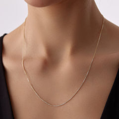 14 Ayar Altın İnce Örgü Zincir