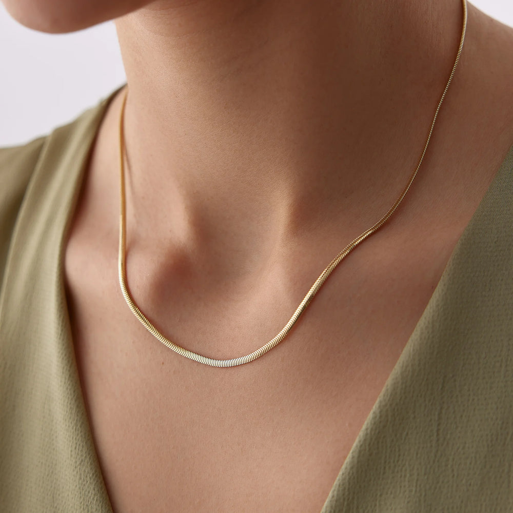 14 Ayar Altın Balıksırtı Zincir