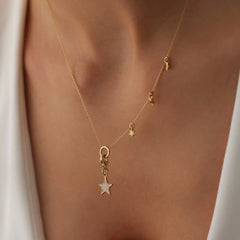 14 Ayar Altın Yıldız Charm Kolye