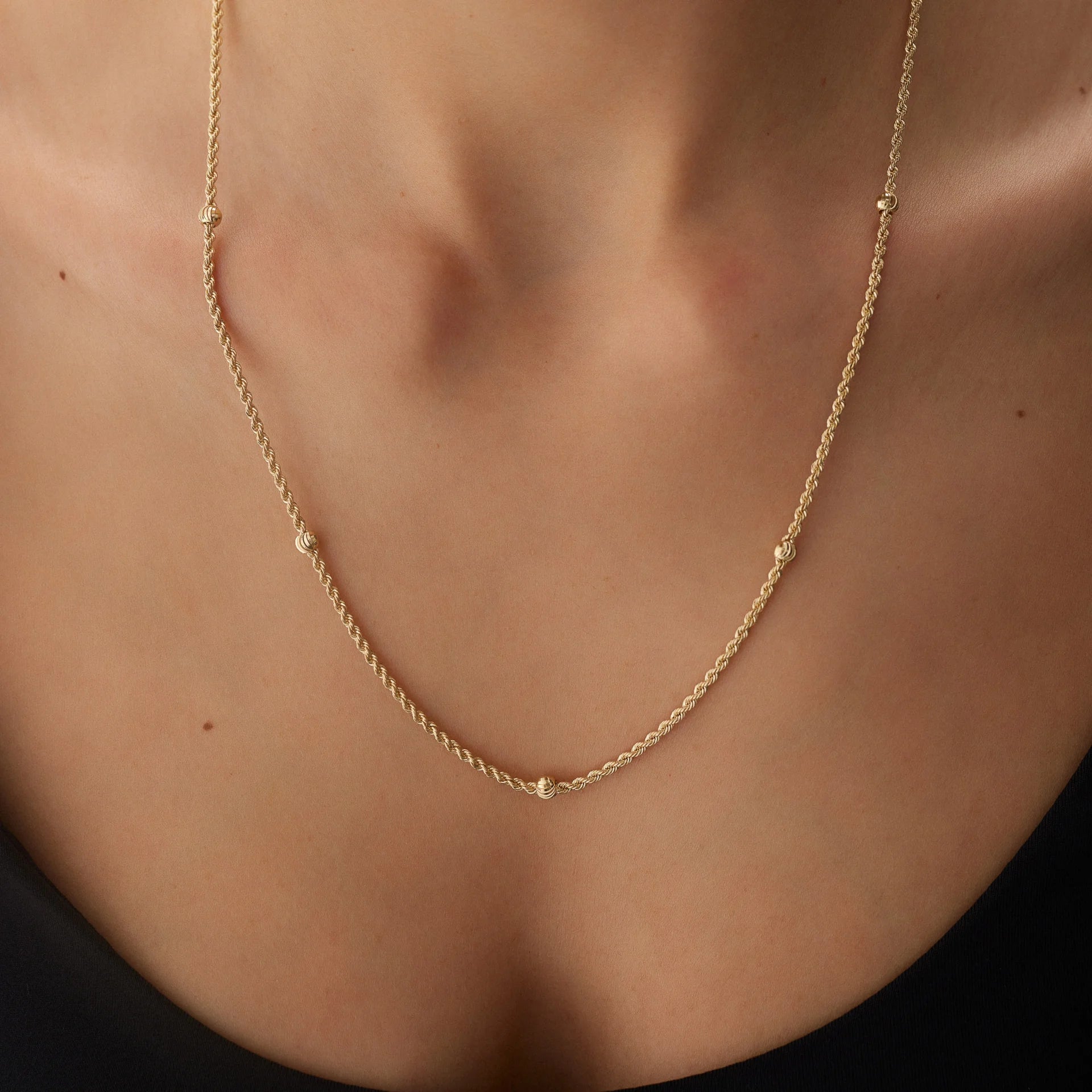 14 Ayar Altın Dorika Toplu Halat Zincir