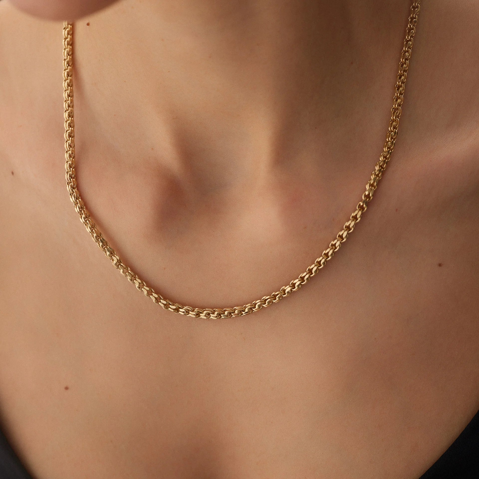 14 Ayar Altın Tıraşlı Güverse Zincir