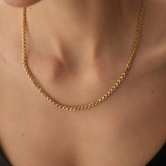 14 Ayar Altın Tıraşlı Güverse Zincir