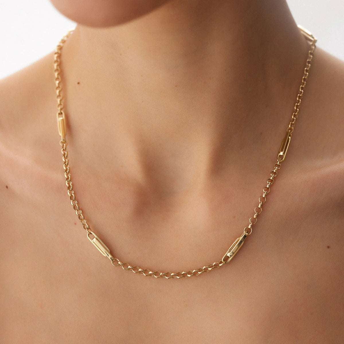 14 Ayar Altın Ataç Detaylı Doch Zincir