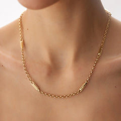 14 Ayar Altın Ataç Detaylı Doch Zincir