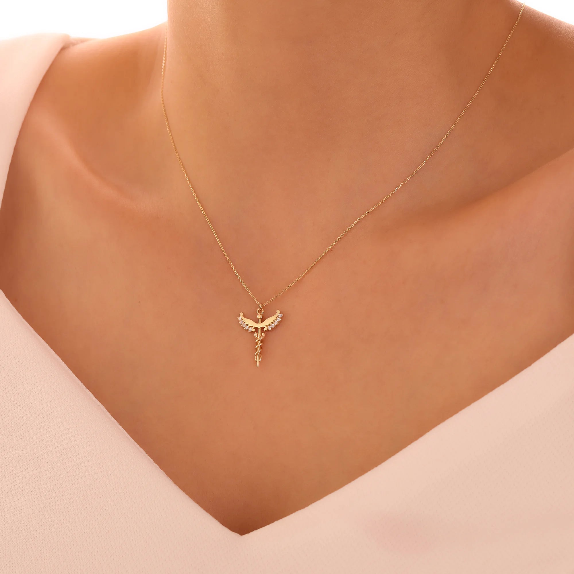 14 Ayar Altın Kadüse Kolye