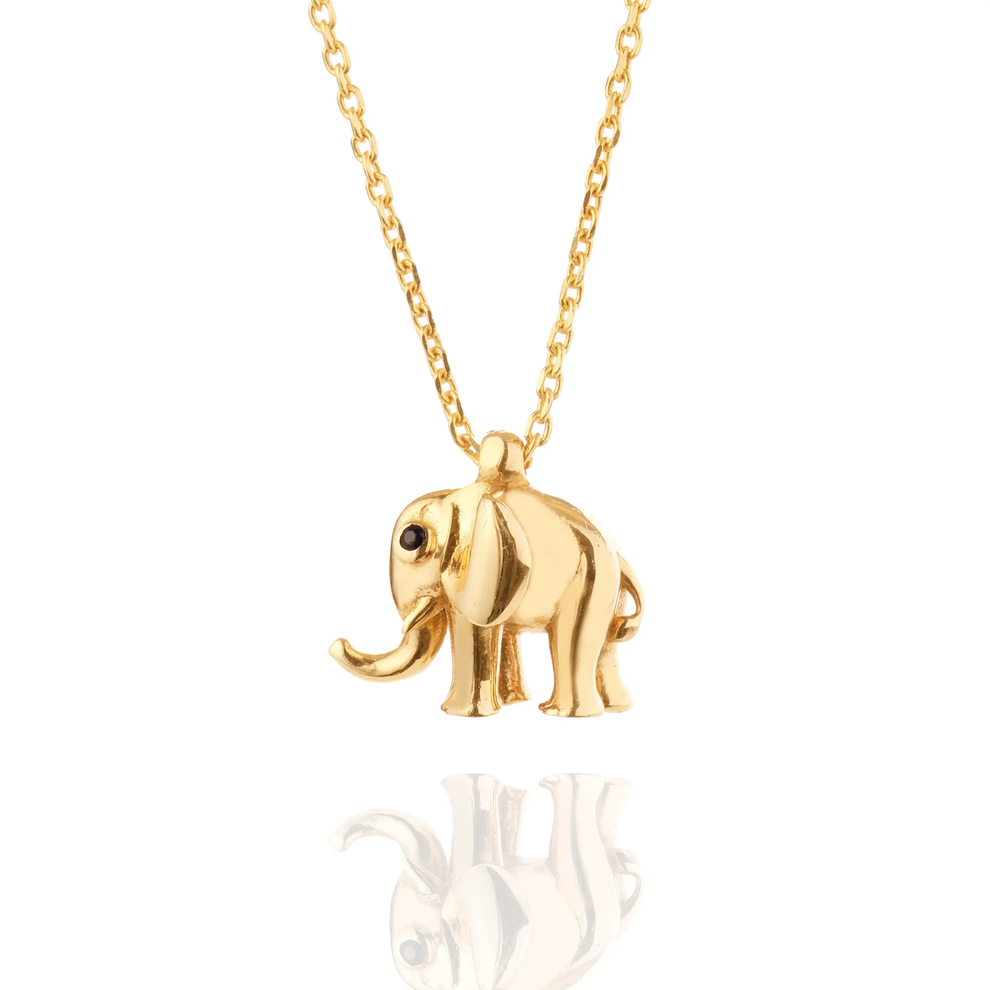 14 Ayar Altın Fil Kolye