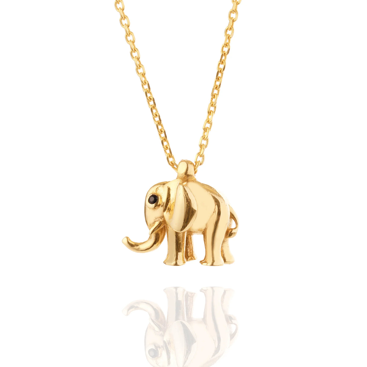 14 Ayar Altın Fil Kolye