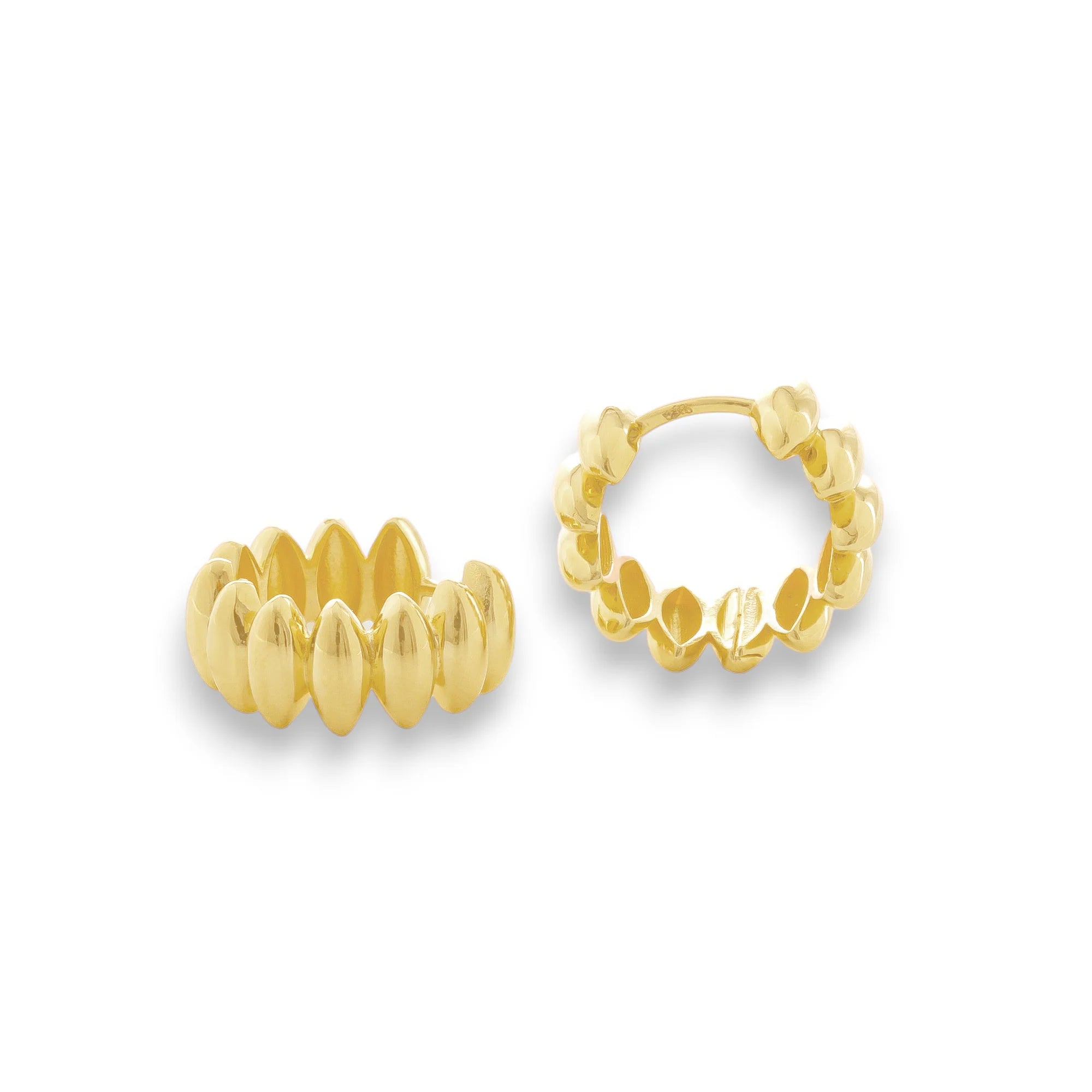 14 Ayar Altın Dilimli Küpe