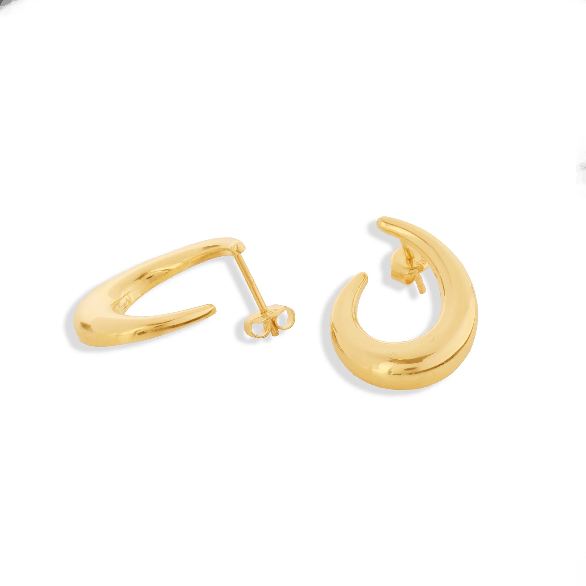 14 Ayar Altın Kavisli Küpe