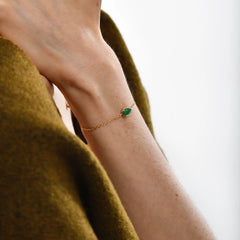 14-Ayar-Altin-Pear-Zumrut-Bileklik