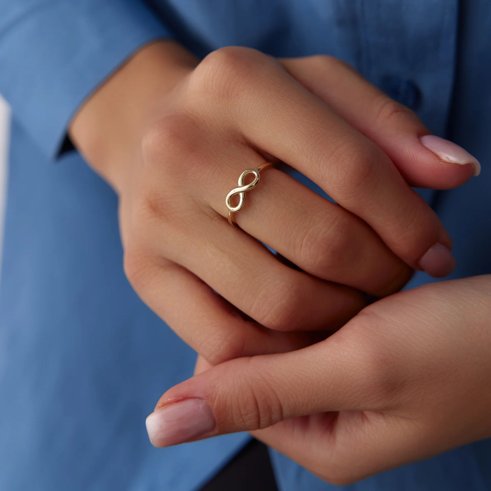 14 Ayar Altın Sonsuzluk Yüzük