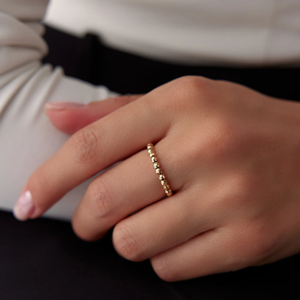 14 Ayar Altın Sıralı Dorika Yüzük