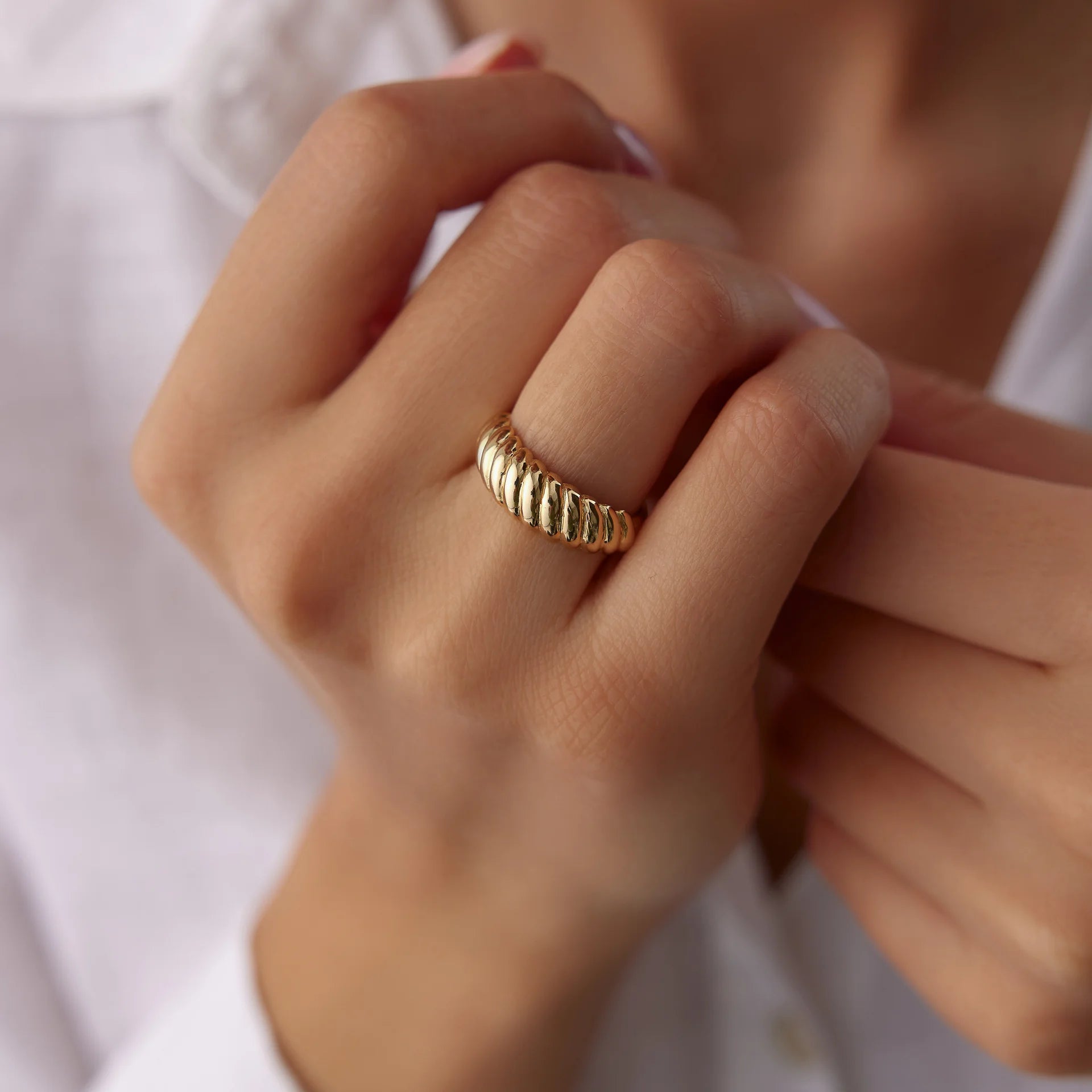 14 Ayar Altın Burgu Yüzük