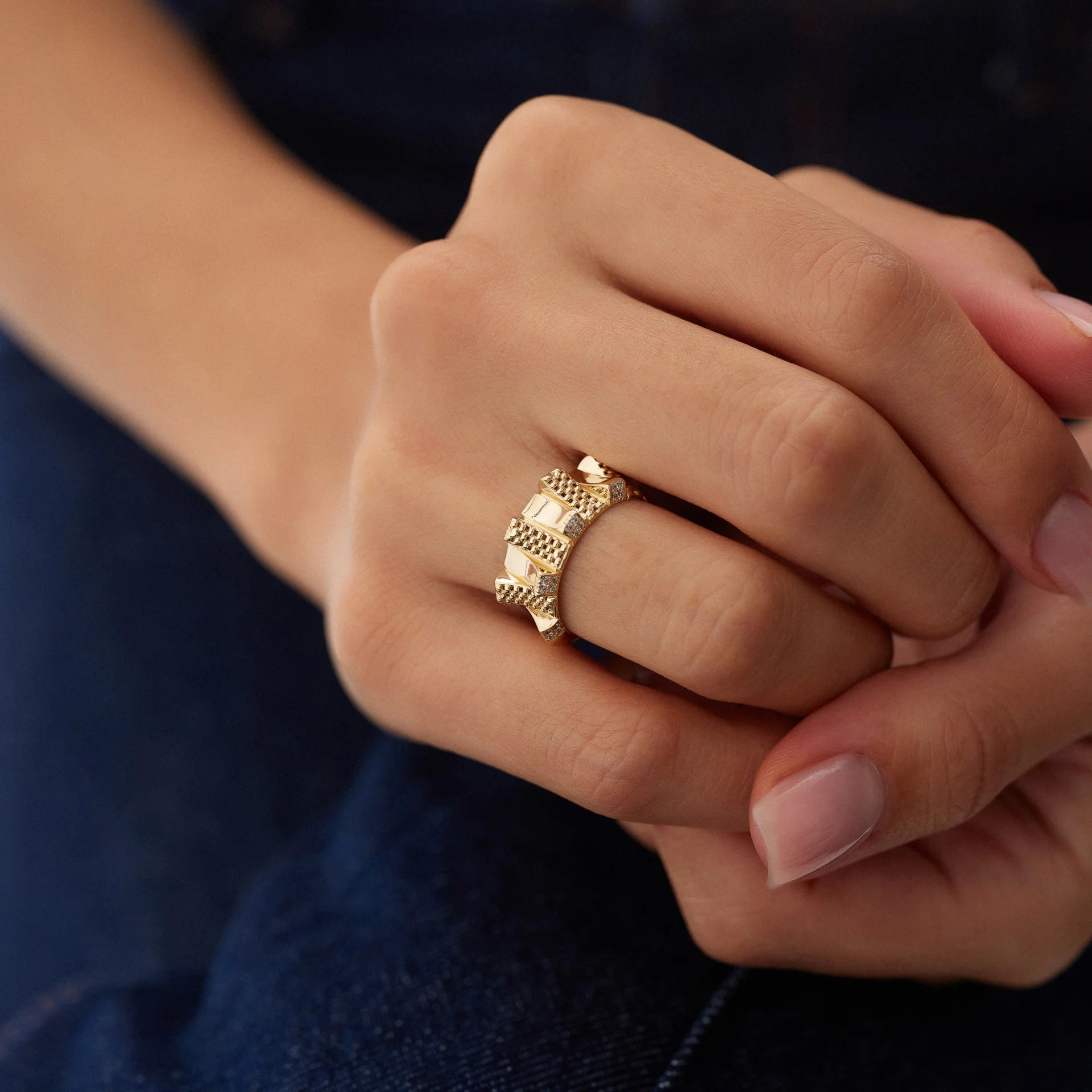 14 Ayar Altın Rampa Yüzük