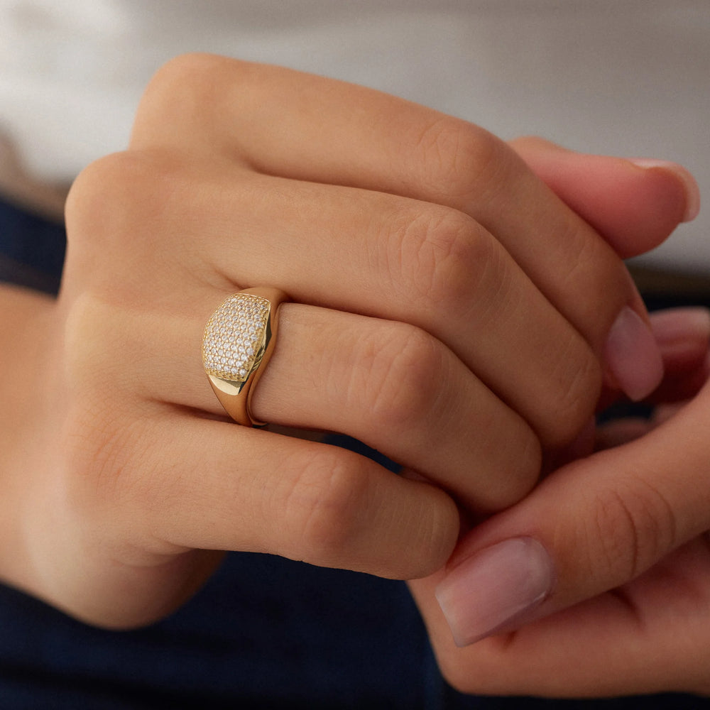 14 Ayar Altın Taşlı Şövalye Yüzük