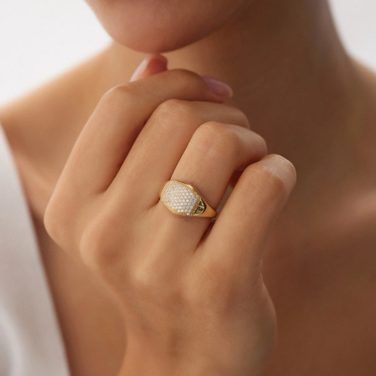 14 Ayar Altın Taşlı Şövalye Yüzük