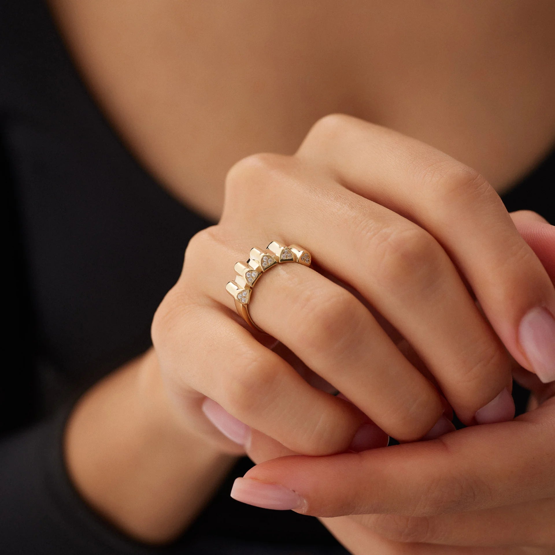 14 Ayar Altın Şerit Yüzük