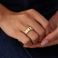 14 Ayar Altın Şerit Yüzük