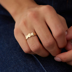 14 Ayar Altın Petek Yüzük