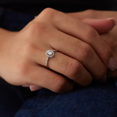 14 Ayar Altın Oval Baget Yüzük