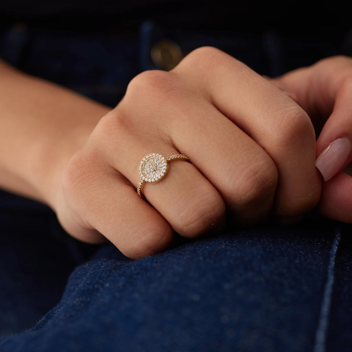 14 Ayar Altın Trapez Yüzük