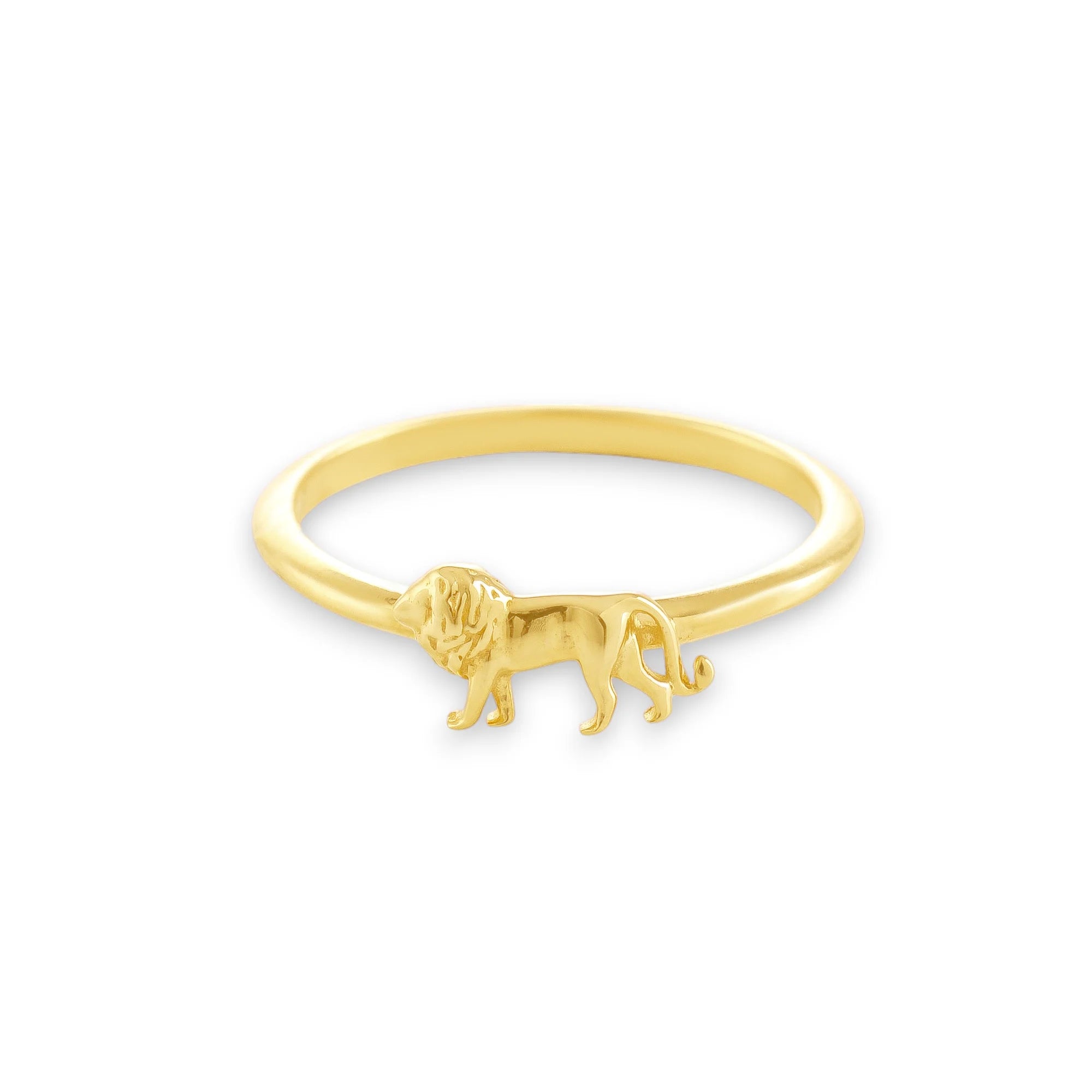 14 Ayar Altın Aslan Yüzük