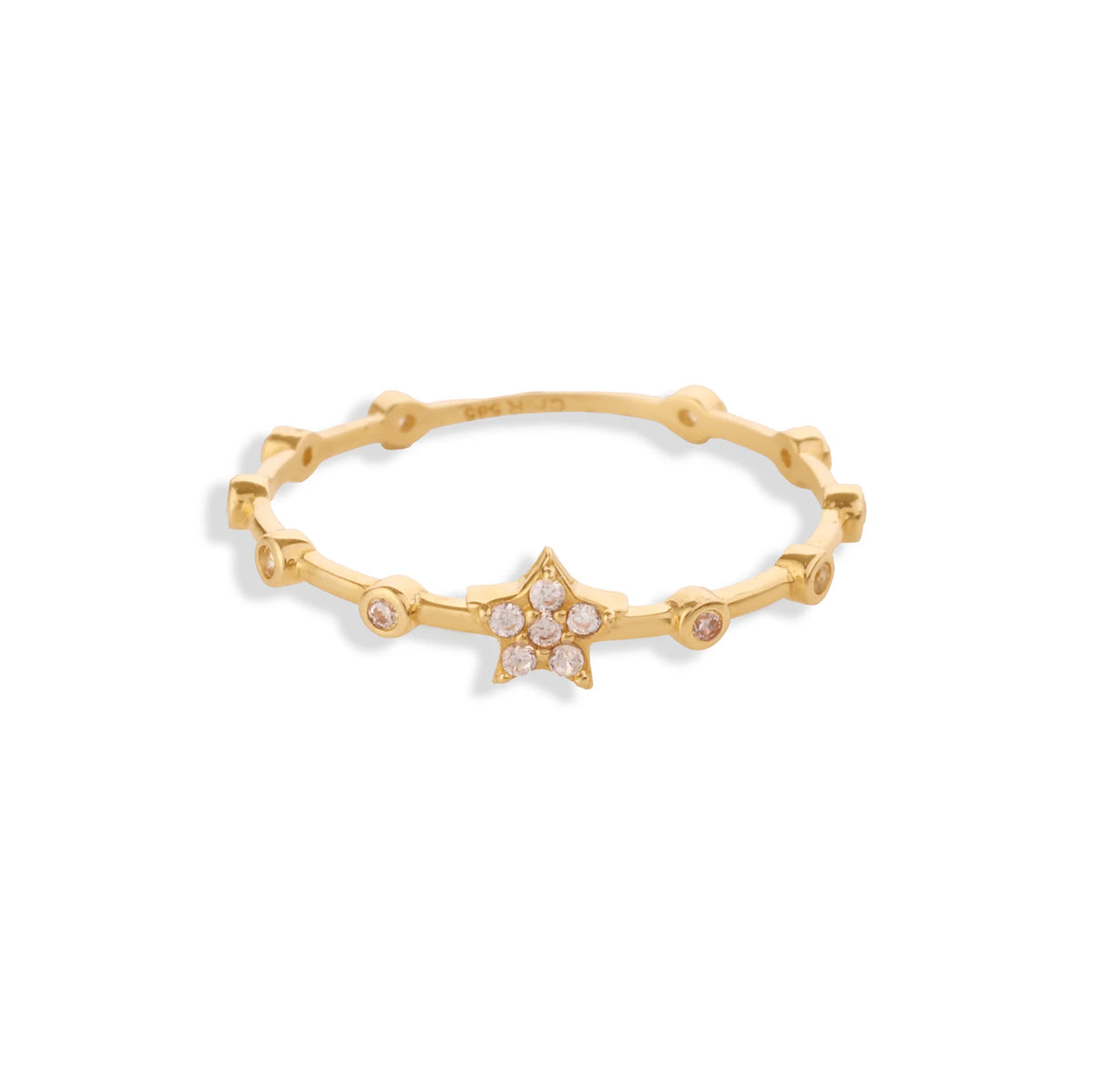 14 Ayar Altın Minimal Yıldız Yüzük