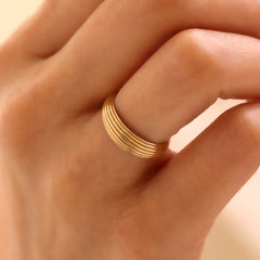 14 Ayar Altın Kabuk Yüzük