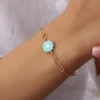 14 Ayar Altın Mineli Çiçek Ataç Bileklik