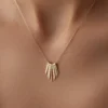 14 Ayar Altın Sıralı Çubuk Kolye