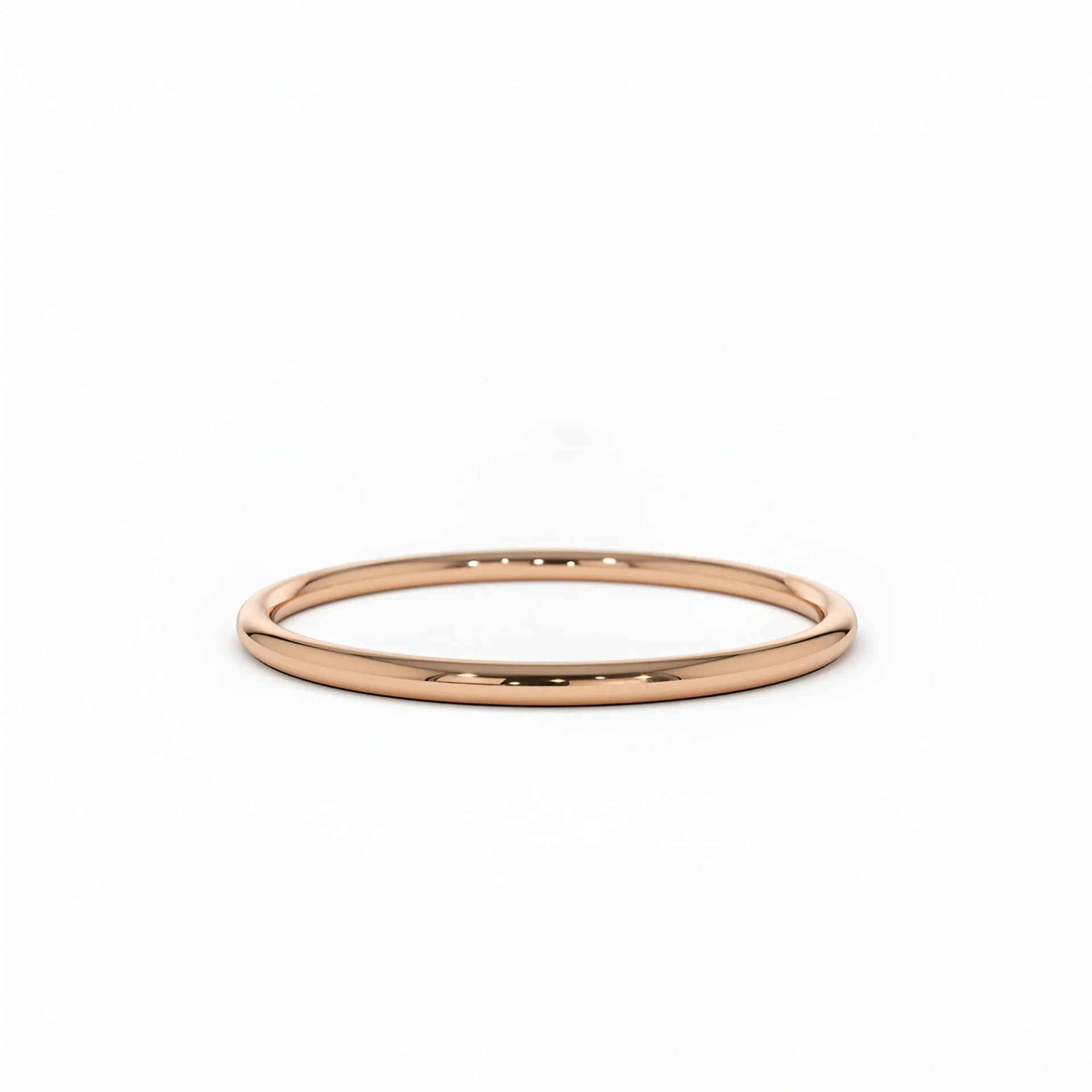 14 Ayar Altın 1.0 mm Rose Klasik Bombe Alyans