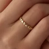 14 Ayar Altın Tamtur Mini Kalp Yüzük