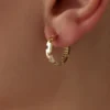 14 Ayar Altın Grek Halka Küpe
