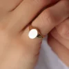 14 Ayar Altın Oval Şövalye Yüzük