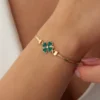 14 Ayar Altın Yonca Balıksırtı Bileklik