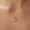 14 Ayar Altın Deniz Yıldızı Kolye
