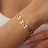14 Ayar Altın Düğme Bileklik