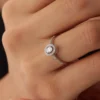 14 Ayar Altın Oval Baget Yüzük